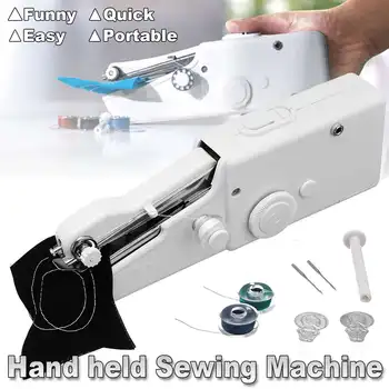 Portable 8Pcs/Set Mini Hand Sewing Machine Quick Handy Stitch Sew Needlework Clothes Fabrics Household Electric Sewing Machine
Portable 8Pcs/Set Mini Hand Sewing Machine Quick Handy Stitch Sew Needlework Clothes Fabrics Household Electric Sewing Machine