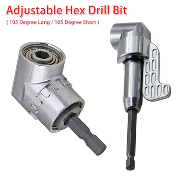 Extension Hex Drill Bit 105 Degree Adjustable Hex Bit Angle Driver Screwdriver Socket Holder Adaptor Tool for Twist Screw/ Nut
Extension Hex Drill Bit 105 Degree Adjustable Hex Bit Angle Driver Screwdriver Socket Holder Adaptor Tool for Twist Screw/ Nut