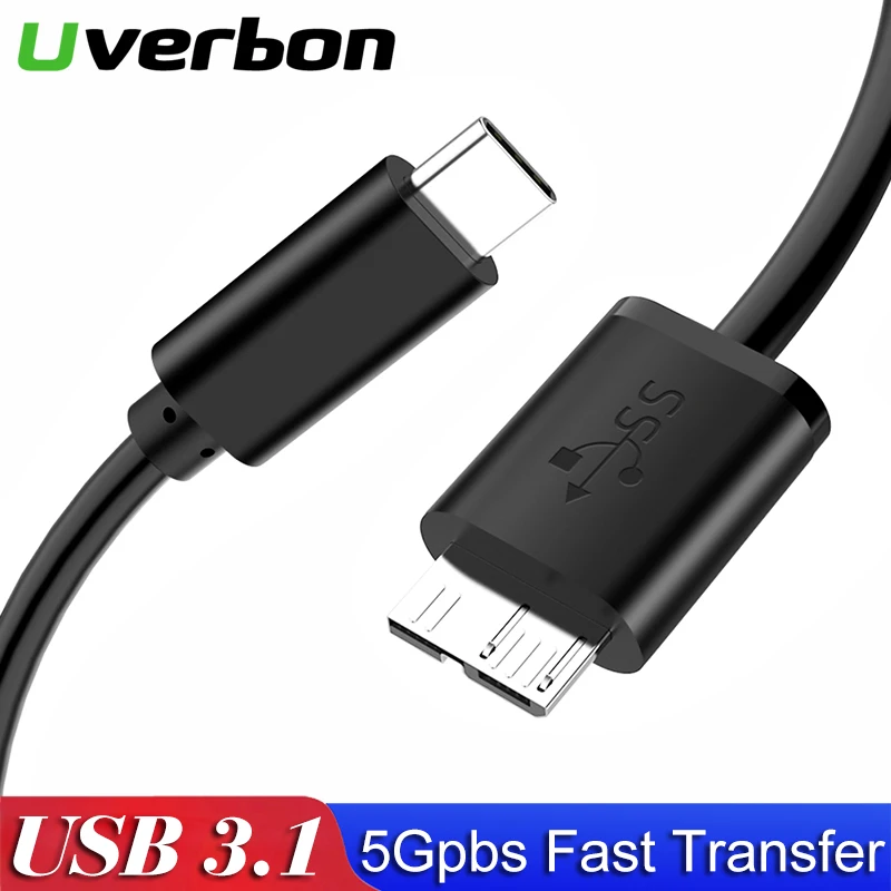 USB C to Micro 3.0 Cord Type male B Cable Fast Charge Super Speed for HDD Data | Электроника