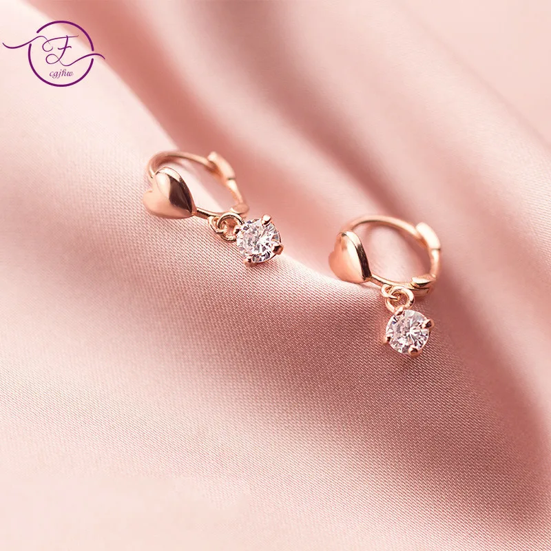Sterling Silver 925 Hoop Earrings Love Heart Zircon Earrings Fashion Single Diamond Sweet Temperament Earrings for Women
Sterling Silver 925 Hoop Earrings Love Heart Zircon Earrings Fashion Single Diamond Sweet Temperament Earrings for Women