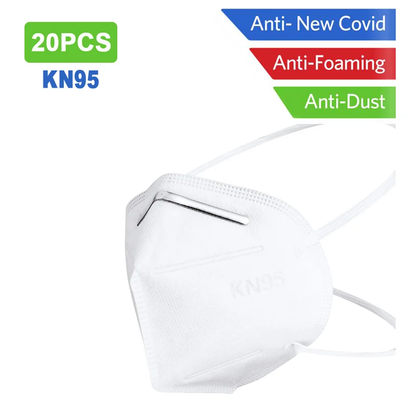20PCS KN95 Masks Non-woven Anti Dust Mouth Face Cover Safety Protective Earloops Face Mouth mask Dustproof n95 mask
20PCS KN95 Masks Non-woven Anti Dust Mouth Face Cover Safety Protective Earloops Face Mouth mask Dustproof n95 mask