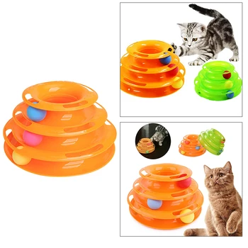 Kitten Three Levels Pet Cat Toy Tower Tracks Disc Cat Intelligence Amusement Triple Disc Cat Toys Ball Training Interactive Toys
Kitten Three Levels Pet Cat Toy Tower Tracks Disc Cat Intelligence Amusement Triple Disc Cat Toys Ball Training Interactive Toys