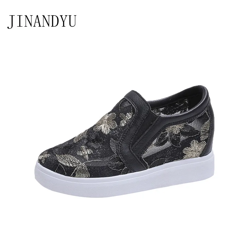 Embroider Lace Black White Shoes Woman Wedge Sneakers Comfort Platform Shoes Women Sneaker Mesh Breathable Fashion New Loafers
Embroider Lace Black White Shoes Woman Wedge Sneakers Comfort Platform Shoes Women Sneaker Mesh Breathable Fashion New Loafers