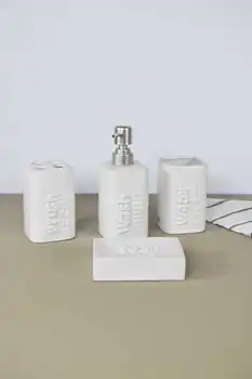 4 Pcs Square Bath Set | Liquid Soap Dispenser | Mold Soap Holder | Toothbrush Holder | Toothpaste | Made in Turkey
4 Pcs Square Bath Set | Liquid Soap Dispenser | Mold Soap Holder | Toothbrush Holder | Toothpaste | Made in Turkey