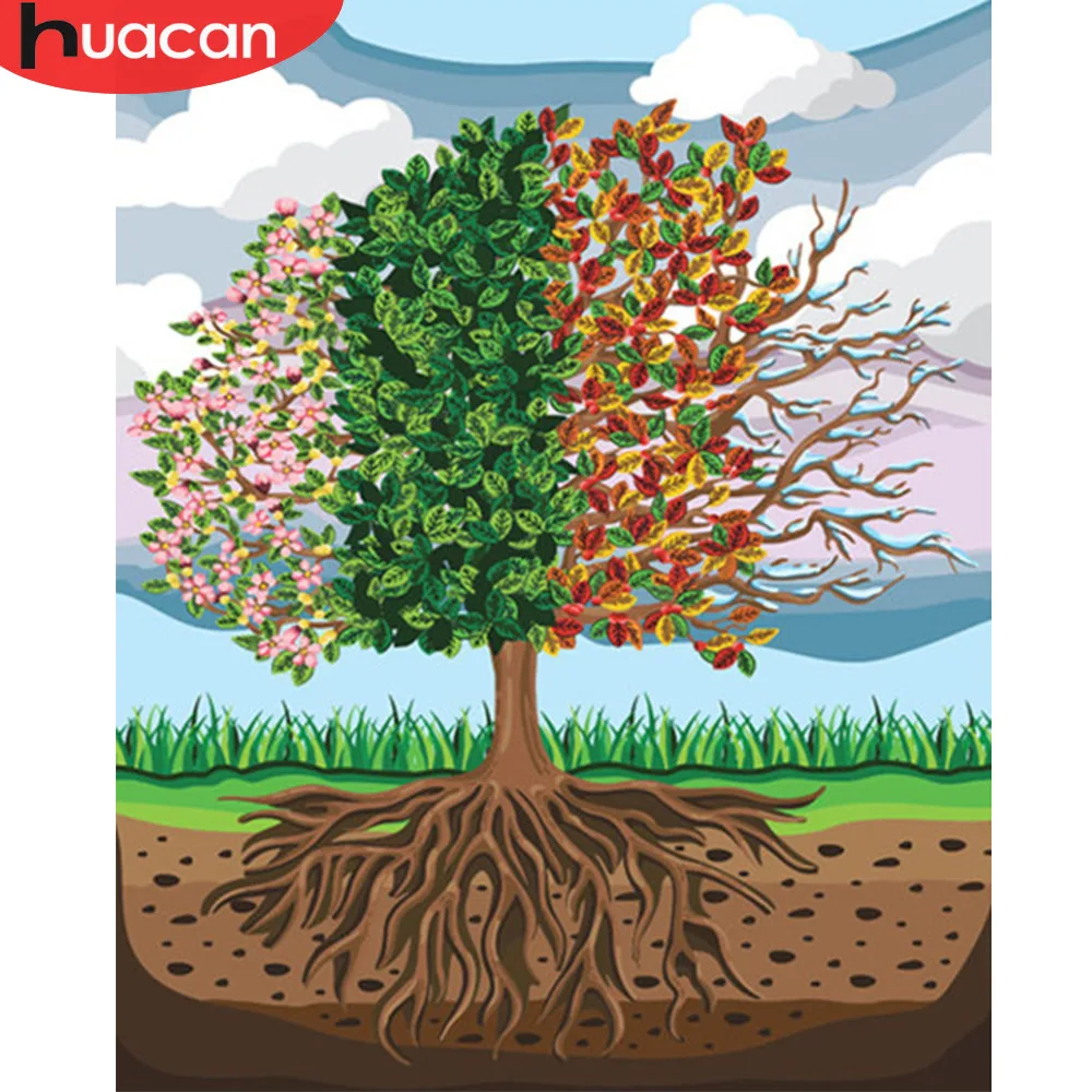 HUACAN DIY Oil Painting Tree Scenery Pictures By Numbers Landscape Kits Drawing Canvas HandPainted Four Seasons Home Decoration
HUACAN DIY Oil Painting Tree Scenery Pictures By Numbers Landscape Kits Drawing Canvas HandPainted Four Seasons Home Decoration