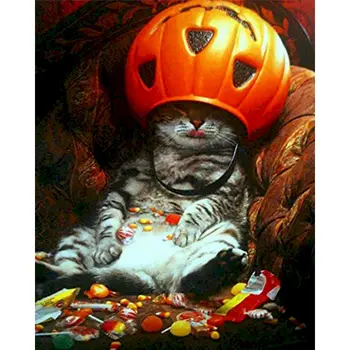 Cat with Pumpkin hat DIY Painting By Numbers On Canvas Painting And Calligraphy Wall Art For Home Decor 40x50CM
Cat with Pumpkin hat DIY Painting By Numbers On Canvas Painting And Calligraphy Wall Art For Home Decor 40x50CM