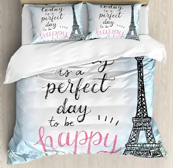 Eiffel Tower Duvet Cover Set Perfect Day Eiffel Tower Polka Dot Handwriting Typography Sketch Paris Print Decorative 3 Piece Bed
Eiffel Tower Duvet Cover Set Perfect Day Eiffel Tower Polka Dot Handwriting Typography Sketch Paris Print Decorative 3 Piece Bed