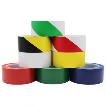 

48mm*33M Warning Adhesive Tape of Zebra Crossing Landmark PVC Cordon Red and Blue White Floor Adhesive Tape