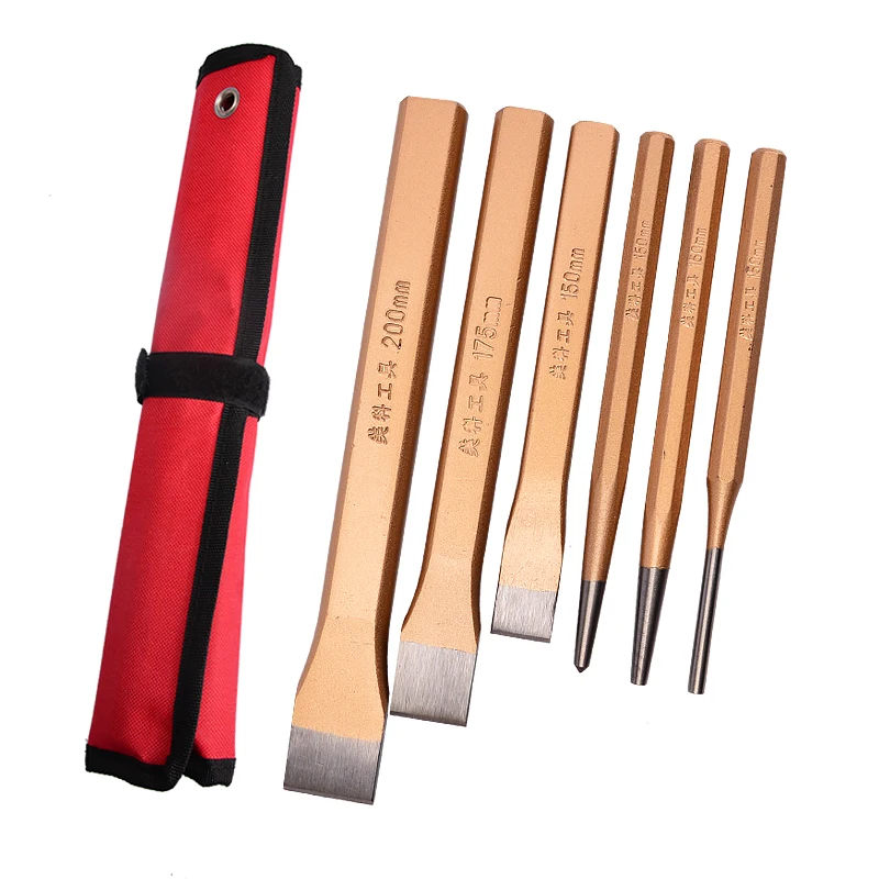 6PCS Cold Chisel and Center Punch Set Solid Pin Punch Kit Masonry Plow Bit Stone Fitter Construction Carving Hand Tools
6PCS Cold Chisel and Center Punch Set Solid Pin Punch Kit Masonry Plow Bit Stone Fitter Construction Carving Hand Tools