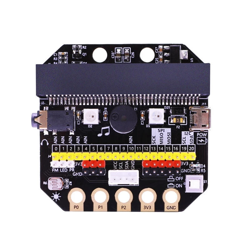 for Basic:Bit IO Expansion Board Horizontal Type Pinboard Microbit Python Development Board for Micro:Bit
for Basic:Bit IO Expansion Board Horizontal Type Pinboard Microbit Python Development Board for Micro:Bit