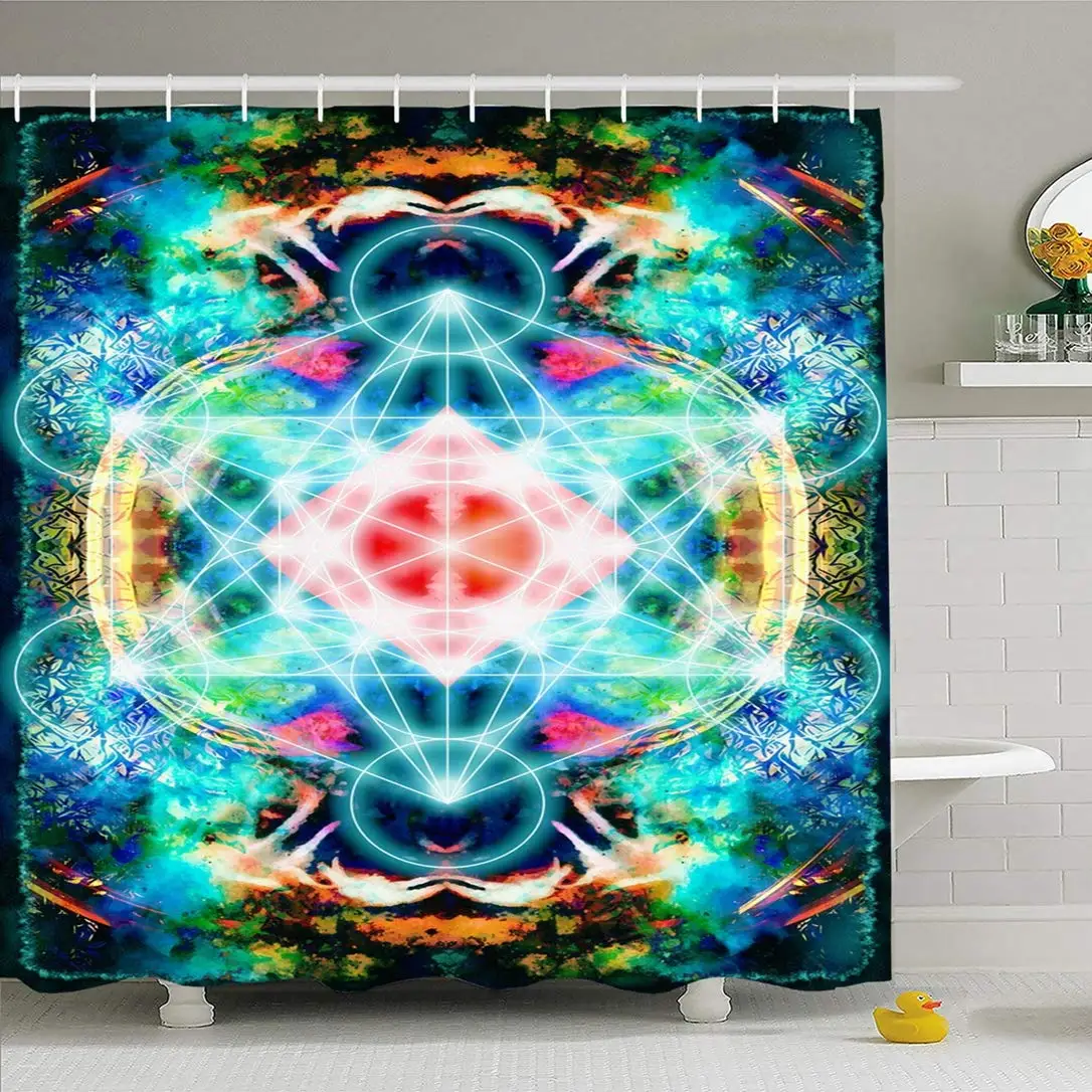 Shower Curtain Set with Hooks 60x72 Merkaba Life On Abstract Creation Mystical Shamballa Color Signs Symbols Beautiful Star
Shower Curtain Set with Hooks 60x72 Merkaba Life On Abstract Creation Mystical Shamballa Color Signs Symbols Beautiful Star
