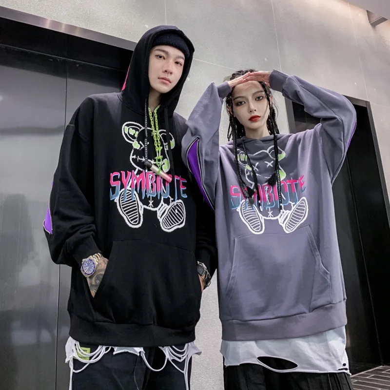 High Street Oversize Zip Hoodie Men Cartoon Bear Graffiti Letters Printed Pocket Patchwork Hooded Vintage Sweatshirt For Couples
High Street Oversize Zip Hoodie Men Cartoon Bear Graffiti Letters Printed Pocket Patchwork Hooded Vintage Sweatshirt For Couples
