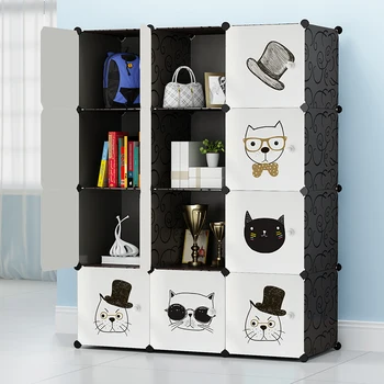 DIY Simple Wardrobe Storage Cabinet Bedroom Bookshelf Drawer Children's Wardrobe Storage Plastic Free Combination Locker
DIY Simple Wardrobe Storage Cabinet Bedroom Bookshelf Drawer Children's Wardrobe Storage Plastic Free Combination Locker