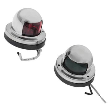 1 Pair Waterproof Boat Navigation Light Red &Green Sailing Signal Light Stainless Steel Bow Navigation Light 
1 Pair Waterproof Boat Navigation Light Red &Green Sailing Signal Light Stainless Steel Bow Navigation Light