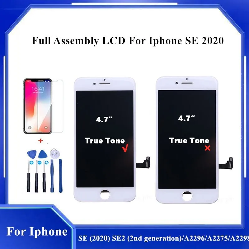 Tested True Tone For iPhone SE 2020 SE2 LCD Display Touch Screen Digitizer Assembly For IPhone A2296 A2275 A2298 LCD Replacement
Tested True Tone For iPhone SE 2020 SE2 LCD Display Touch Screen Digitizer Assembly For IPhone A2296 A2275 A2298 LCD Replacement
