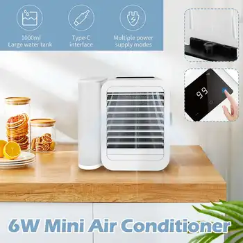 6W 1000ml Water Capacity Mini Air Conditioner Touch-Screen 99-speed Adjustment Energy Saving Timing Cooling Fan 
6W 1000ml Water Capacity Mini Air Conditioner Touch-Screen 99-speed Adjustment Energy Saving Timing Cooling Fan