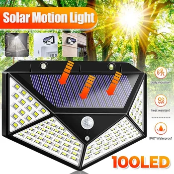 100LED Solar Light Outdoor Solar Lamp Powered Sunlight Waterproof PIR Motion Sensor Street Light for Garden Decoration 4 sides
100LED Solar Light Outdoor Solar Lamp Powered Sunlight Waterproof PIR Motion Sensor Street Light for Garden Decoration 4 sides