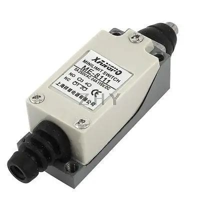 

DC 115V 0.4A AC 250V 5A 1NO 1NC SPDT Momentary Action Push Plunger Limit Switch