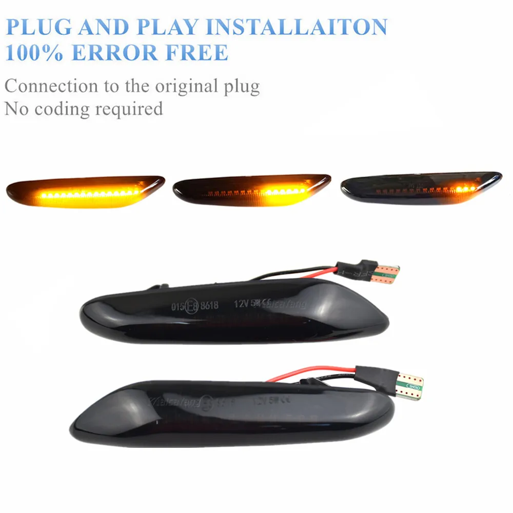LED Dynamic Blinker Turn Signal Light Side Marker Sequential Lamp For BMW E46 E36 E60 E61 E90 E92 E93 X1 E84 X3
LED Dynamic Blinker Turn Signal Light Side Marker Sequential Lamp For BMW E46 E36 E60 E61 E90 E92 E93 X1 E84 X3