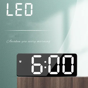 11Colors Acrylic/Mirror Alarm Clock LED Digital Clock Voice Control Snooze Time Temperature Display Night Mode Home Deco Clock
11Colors Acrylic/Mirror Alarm Clock LED Digital Clock Voice Control Snooze Time Temperature Display Night Mode Home Deco Clock