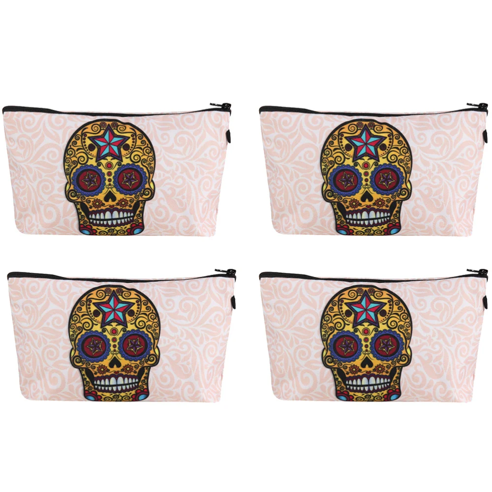4 pcs Toiletry Organizer Skull Pattern Polyester 3D Printed Travel Cosmetic Bags Storage Bag Makeup Pouch for Women
4 pcs Toiletry Organizer Skull Pattern Polyester 3D Printed Travel Cosmetic Bags Storage Bag Makeup Pouch for Women