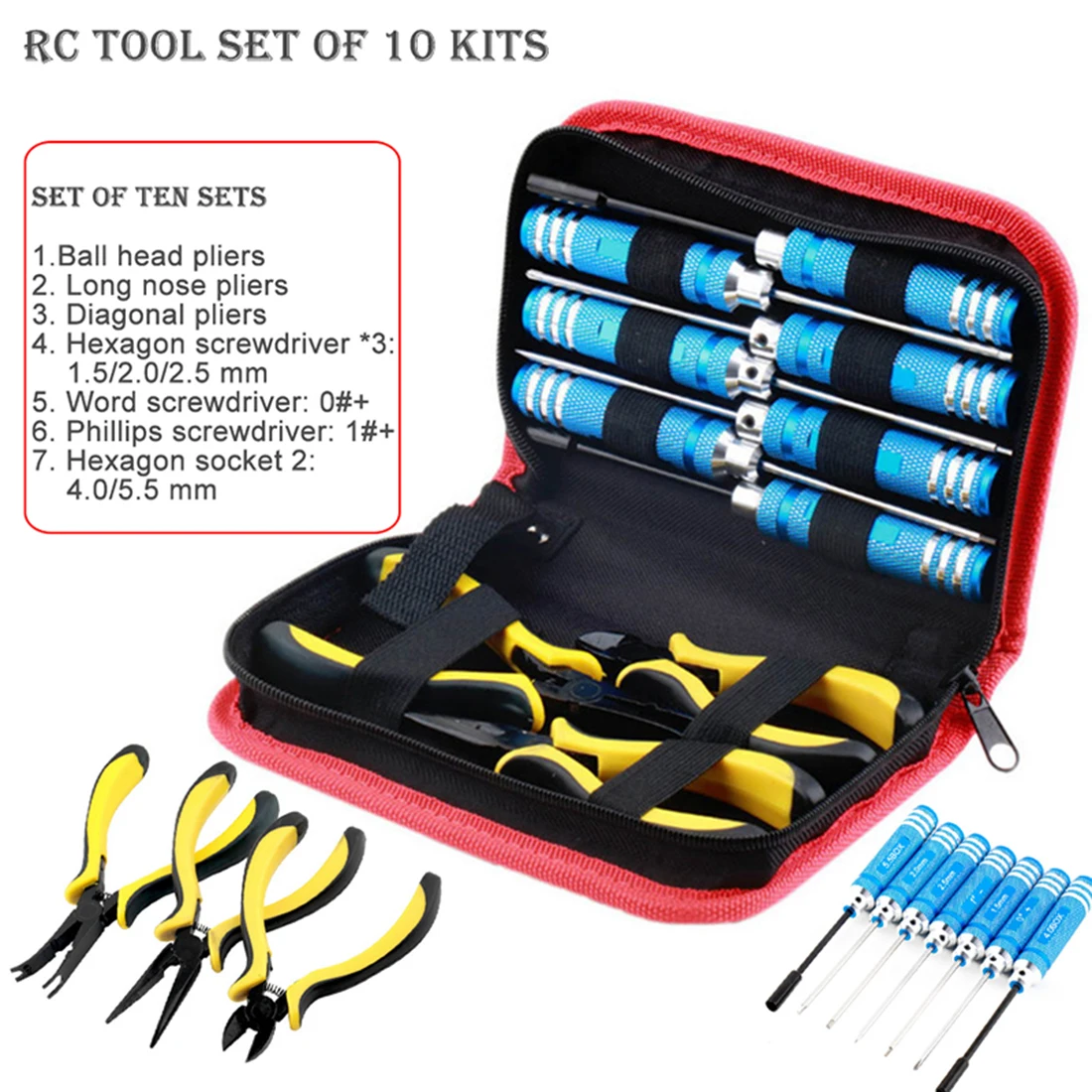 10Pcs/Set Hex Screw Driver Tools Kit Precision Screwdriver Repair Set for Model Screwdriver Bit Precision Magnetic Screw
10Pcs/Set Hex Screw Driver Tools Kit Precision Screwdriver Repair Set for Model Screwdriver Bit Precision Magnetic Screw