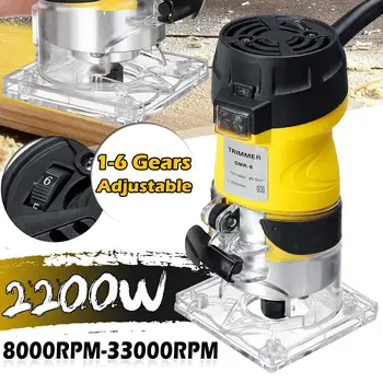 NEW 2200W 6 Speeds Electric Hand Trimmer 110V /220V Wood Router Palms Router Joiners Woodworking Trimming Cutting Power Tool
NEW 2200W 6 Speeds Electric Hand Trimmer 110V /220V Wood Router Palms Router Joiners Woodworking Trimming Cutting Power Tool