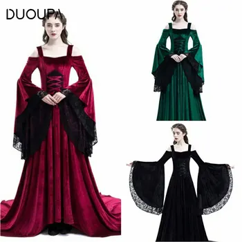 Medieval Dress Halloween Costumes for Women Strapless Lace Shoulder European Palace Court Retro Noble Cosplay Princess Dress
Medieval Dress Halloween Costumes for Women Strapless Lace Shoulder European Palace Court Retro Noble Cosplay Princess Dress