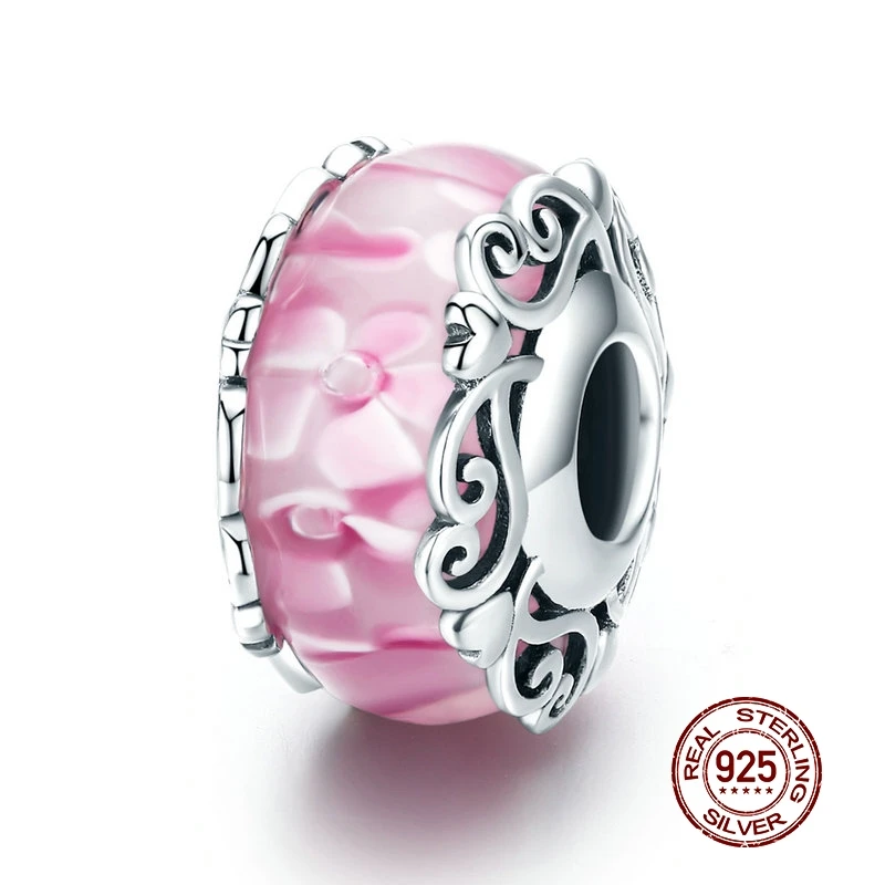 MOWIMO Real 925 Sterling Silver Murano Glass Pink Round Beads Fit Bracelets Pandora Charms Silver 925 Original Jewelry BKC1283
MOWIMO Real 925 Sterling Silver Murano Glass Pink Round Beads Fit Bracelets Pandora Charms Silver 925 Original Jewelry BKC1283