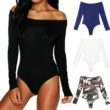 2019 Fashion Black White Off Shoulder Sexy Bodysuit Women Long Sleeve Slash Bodycon Rompers Women Camouflage One Piece Bodysuits
2019 Fashion Black White Off Shoulder Sexy Bodysuit Women Long Sleeve Slash Bodycon Rompers Women Camouflage One Piece Bodysuits