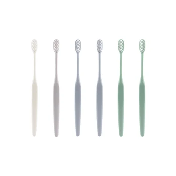 

6Pcs Soft Comfortable Toothbrush Adult Small Head Nano Toothbrush Family Visitor Travel Toothbrush Set