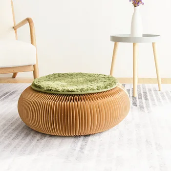 Portable Round Shape 2 Color Kraft paper and Silk plush cushion Tatami Cushion Pillow Home Decoration Soft Sofa Cushion
Portable Round Shape 2 Color Kraft paper and Silk plush cushion Tatami Cushion Pillow Home Decoration Soft Sofa Cushion