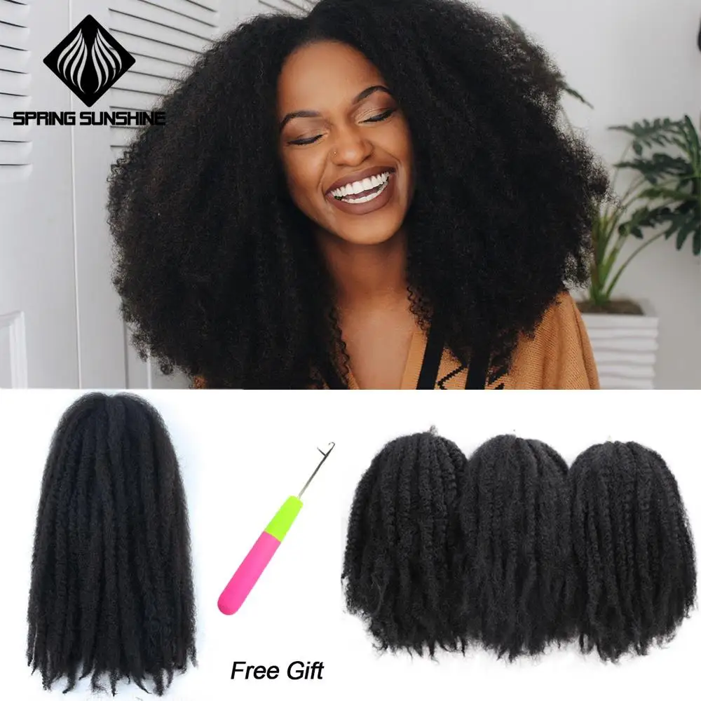 

14 18inch Marley Braids Synthetic Afro Kinky Curl Crochet Braid Yaki Ombre Braiding Hair Extensions Bulk Black Brown Burgundy