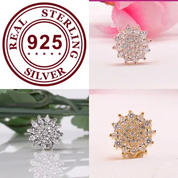 Original 925 Sterling Silver Bead Rose Gold Crystal Flower Beads Fit Pandora Women Bracelet & Necklace Diy Jewelry
Original 925 Sterling Silver Bead Rose Gold Crystal Flower Beads Fit Pandora Women Bracelet & Necklace Diy Jewelry