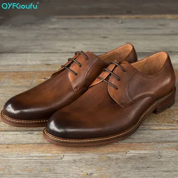 QYFCIOUFU 2019 Luxury Genuine Leather Men's Dress Shoes Lace-up Business Casual Leather Shoes Men Formal Vintage Flat Shoes
QYFCIOUFU 2019 Luxury Genuine Leather Men's Dress Shoes Lace-up Business Casual Leather Shoes Men Formal Vintage Flat Shoes