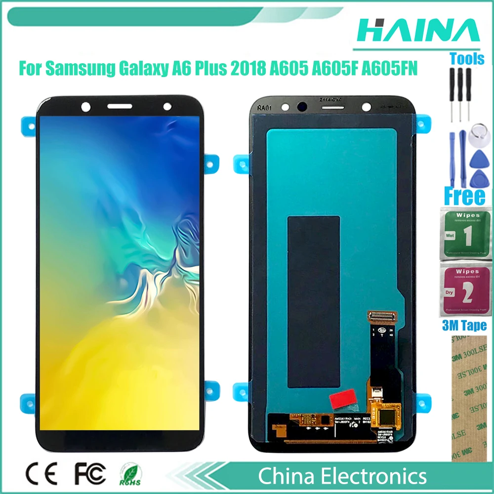 2018 Display lcd For Samsung Galaxy A6 A6 plus A605 J805 LCD Display Touch Screen Digitizer Assembly
2018 Display lcd For Samsung Galaxy A6 A6 plus A605 J805 LCD Display Touch Screen Digitizer Assembly
