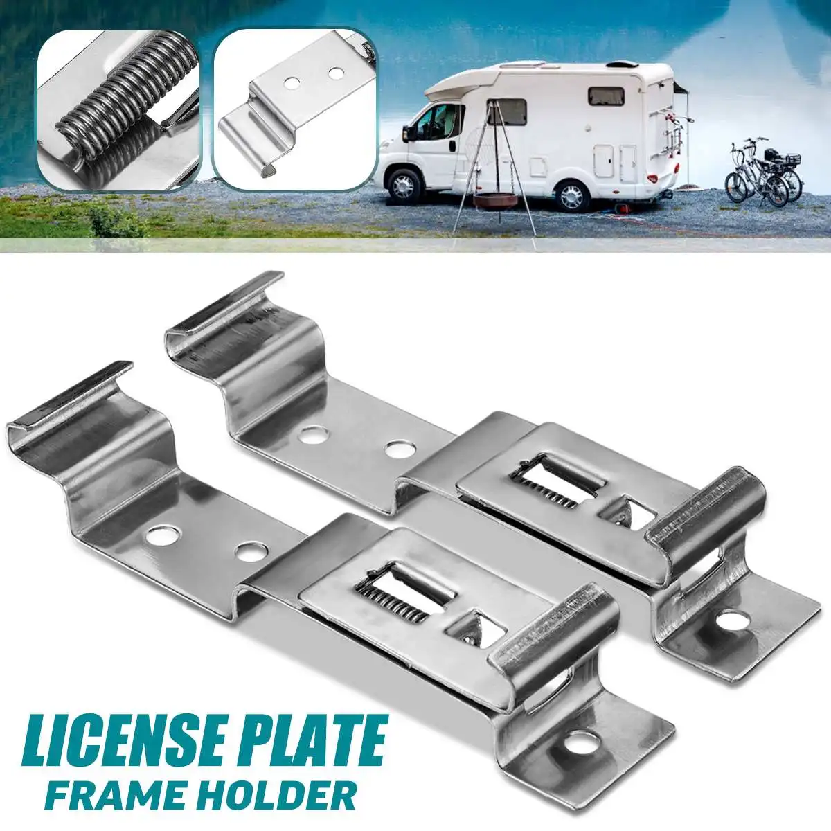2Pcs European EU Stainless Steel Car Number License Plate Frame Holder Bracket Rack For Camper Trailer Truck Clips Cover Spring
2Pcs European EU Stainless Steel Car Number License Plate Frame Holder Bracket Rack For Camper Trailer Truck Clips Cover Spring