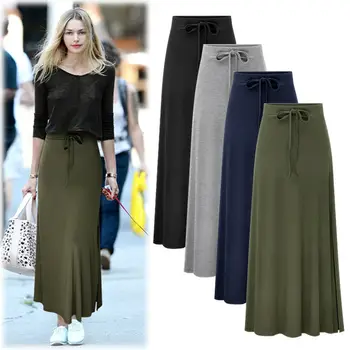 Women Ankle-Length Long Bust Skirt Summer Casual High Waist Lace-Up Pencil Side Split Slim Hip Skirt For Girl Plus Size
Women Ankle-Length Long Bust Skirt Summer Casual High Waist Lace-Up Pencil Side Split Slim Hip Skirt For Girl Plus Size