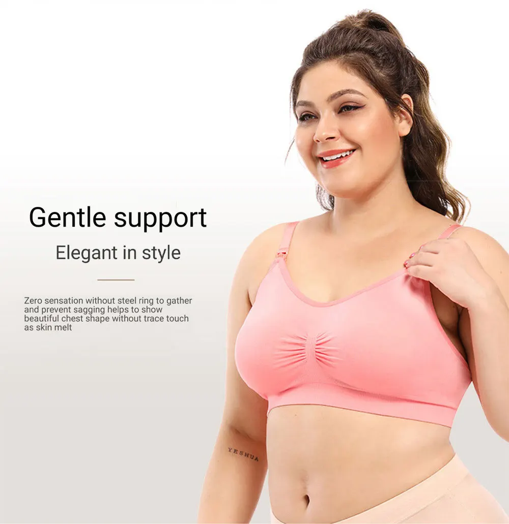 Fitness front buckle without steel ring pregnant women nursing bra anti-sag gather adjustable breastfeeding underwear girl top Fitness front buckle without steel ring pregnant women nursing bra anti-sag gather adjustable breastfeeding underwear girl top