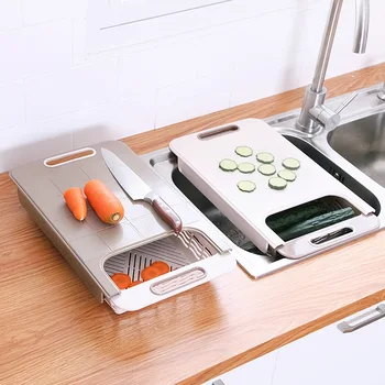 Multifunction Draining Chopping Board Non-Slip Cutting Board Mildew Proof Chopping Blocks Drain Basket Kitchen Accessories Tools
Multifunction Draining Chopping Board Non-Slip Cutting Board Mildew Proof Chopping Blocks Drain Basket Kitchen Accessories Tools