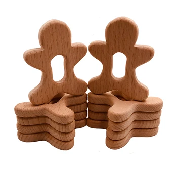 10pcs Cartoon Gingerbread Wooden Teether Beech Wood Teething Toys Montessori Inspired Nursing Pendant Baby Teether diy
10pcs Cartoon Gingerbread Wooden Teether Beech Wood Teething Toys Montessori Inspired Nursing Pendant Baby Teether diy