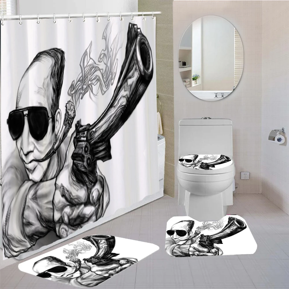 Painting Printing Shower Curtain 16 PCS/Set Anti-skid Rug Toilet Cover Bath Mat and 12 Hooks Bathroom Decoration
Painting Printing Shower Curtain 16 PCS/Set Anti-skid Rug Toilet Cover Bath Mat and 12 Hooks Bathroom Decoration