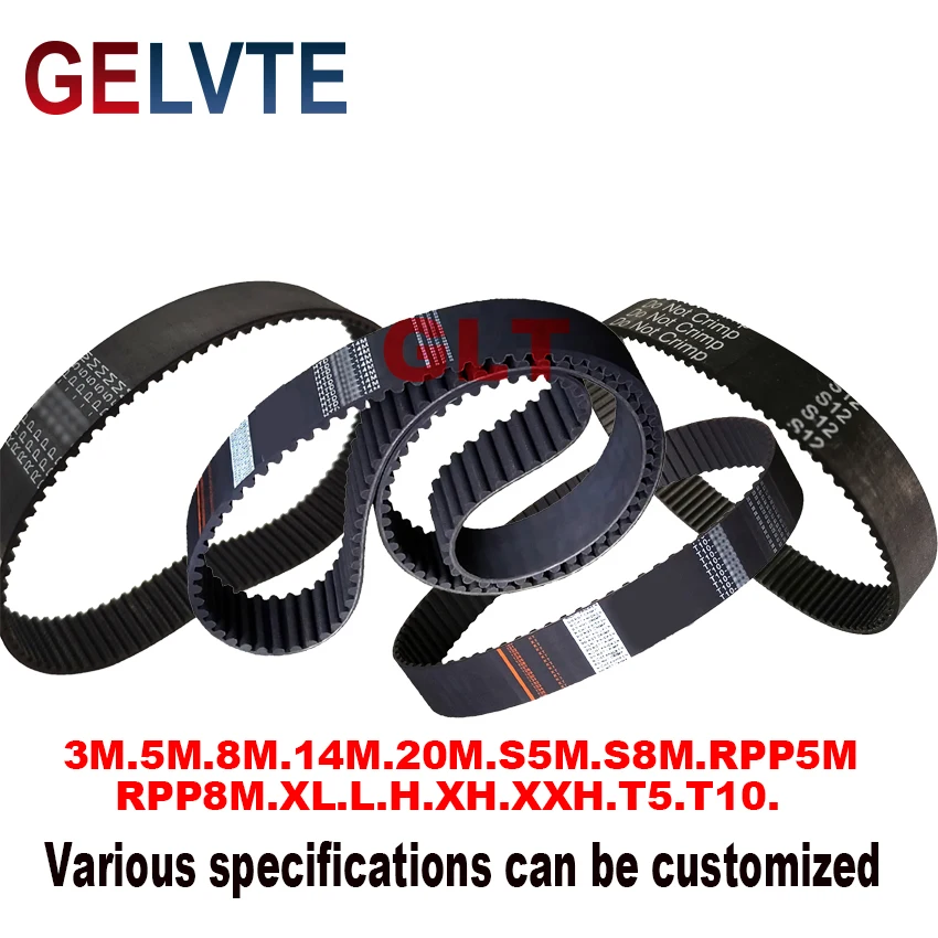 

Rubber Synchronous Belt 3M 5M 8M 14M S5M S8M XXH XH H XL L RPP T5 T10 Industrial Belt Leather Toothed Belt