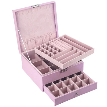 Large-Capacity Leather Multi-Layer Portable Jewerly Box Home Organization and Storage Makeup Organizer Pink
Large-Capacity Leather Multi-Layer Portable Jewerly Box Home Organization and Storage Makeup Organizer Pink