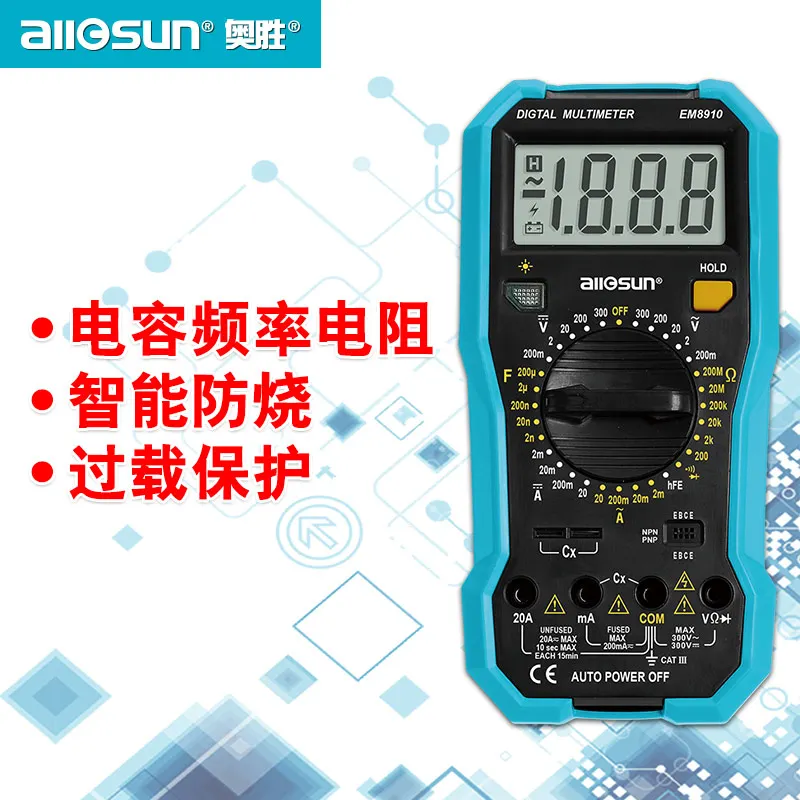 Aosheng intelligent multimeter digital high precision multi function anti burning home maintenance digital display
Aosheng intelligent multimeter digital high precision multi function anti burning home maintenance digital display