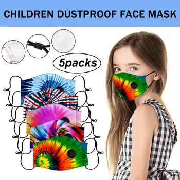 5packs Ear-hook Face Mask For Children Tie-dye Printed Cotton Breathing Mask Pm2.5 Outdoor Riding Dustproof Mask Mascarillas#Z 
5packs Ear-hook Face Mask For Children Tie-dye Printed Cotton Breathing Mask Pm2.5 Outdoor Riding Dustproof Mask Mascarillas#Z