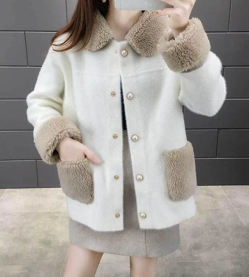 Imitation Mink Velvet Short Jacket Women Autumn Sweater Coat 2021 new Women's Korean Ladies Sweater Cardigan Jacket Slim Jacket
Imitation Mink Velvet Short Jacket Women Autumn Sweater Coat 2021 new Women's Korean Ladies Sweater Cardigan Jacket Slim Jacket