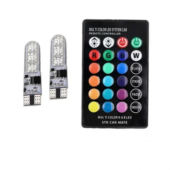 1X Car LED T10 5050 W5W 6SMD RGB Remote Control Colorful Bulb Flashing Wide Light Clearance Lights T10 (W5W/194)
1X Car LED T10 5050 W5W 6SMD RGB Remote Control Colorful Bulb Flashing Wide Light Clearance Lights T10 (W5W/194)