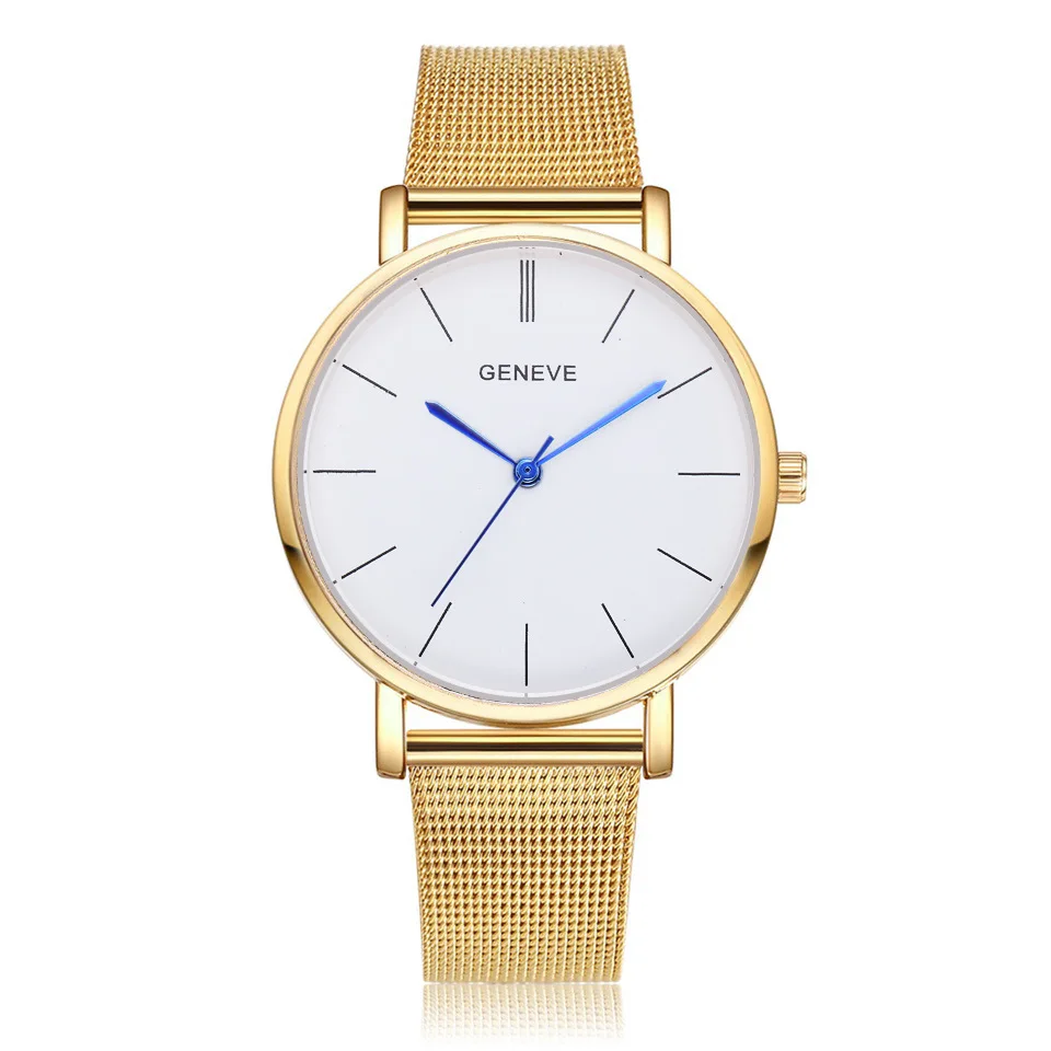 GENEVE Top Brand Mesh Belt Women Quartz Watch Exquisite Measuring Three Needle No Digital Dial Fashion Watch Relogio Feminino
GENEVE Top Brand Mesh Belt Women Quartz Watch Exquisite Measuring Three Needle No Digital Dial Fashion Watch Relogio Feminino
