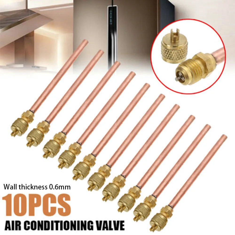 10pcs New High Quality 118mm 1/4 Inch Access Needle Value Air Conditioning Refrigeratior Stem Core Access Valve Tools
10pcs New High Quality 118mm 1/4 Inch Access Needle Value Air Conditioning Refrigeratior Stem Core Access Valve Tools